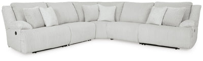 Top Tier 5-Piece Reclining Sectional in Alloy Velvet