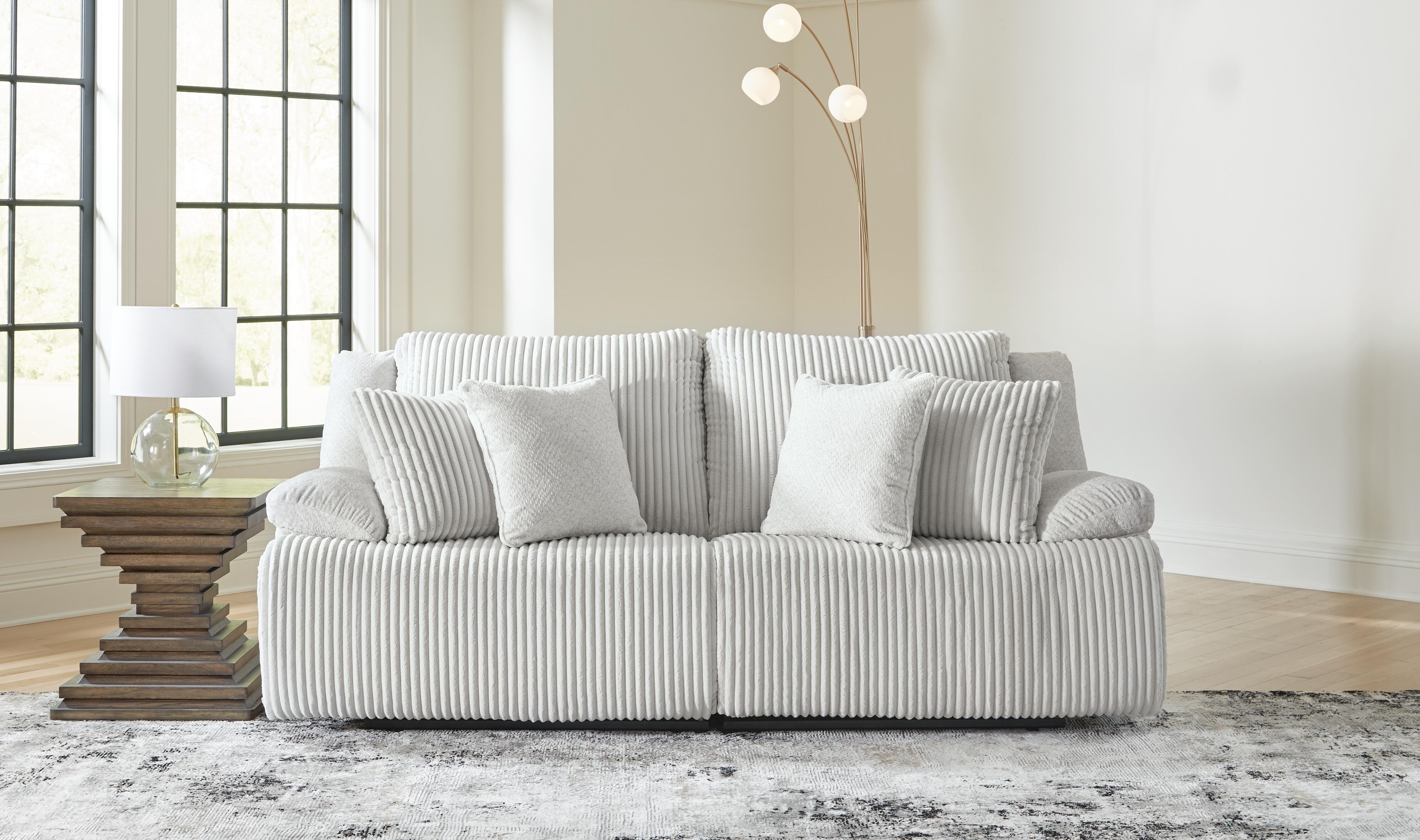 Top Tier 2-Piece Reclining Sectional Loveseat in Alloy Velvet