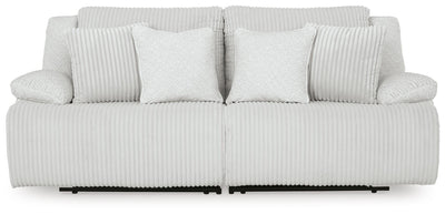 Top Tier 2-Piece Reclining Sectional Loveseat in Alloy Velvet