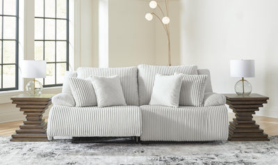 Top Tier 2-Piece Reclining Sectional Loveseat in Alloy Velvet