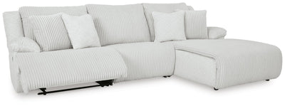 Top Tier 3-Piece Reclining Sectional Sofa with RAF Chaise in Alloy Velvet