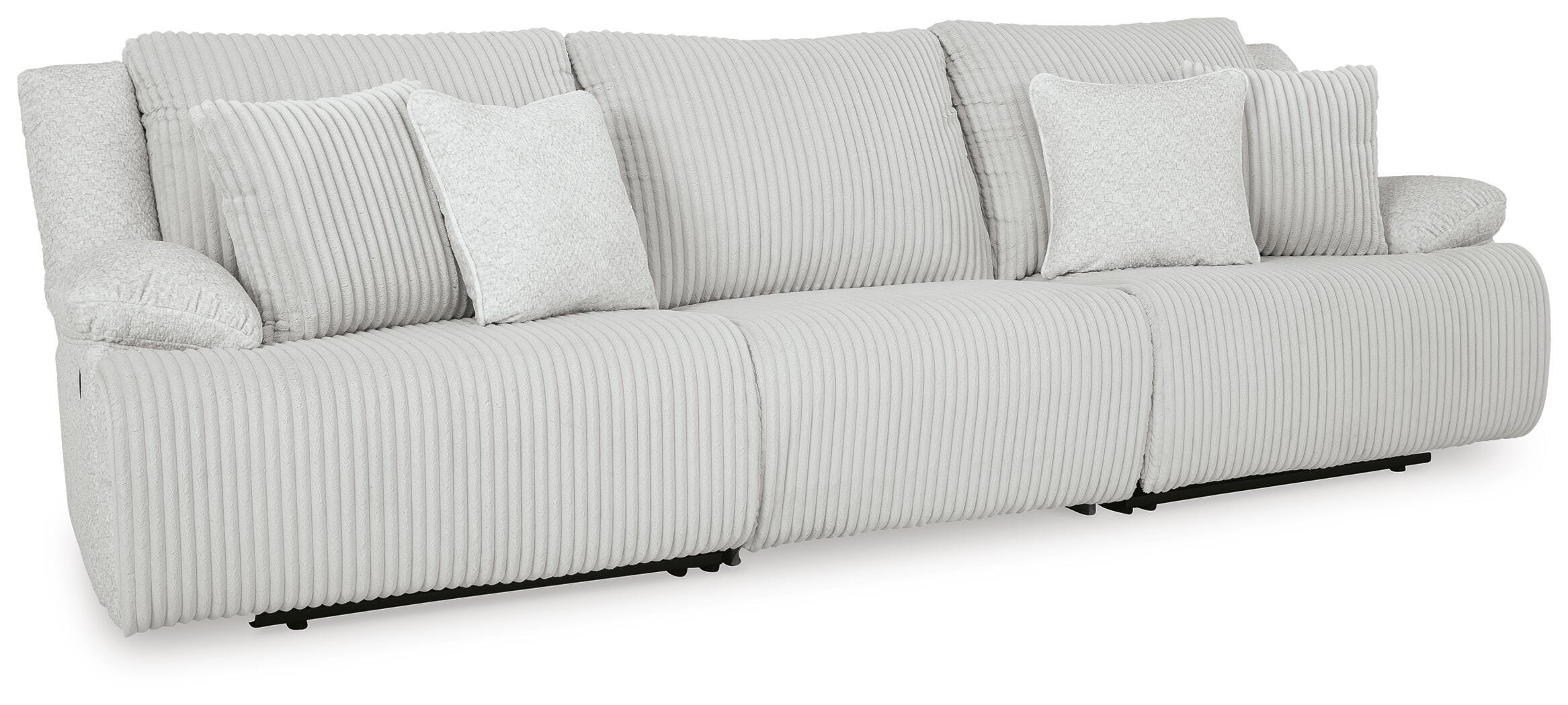 Top Tier 3-Piece Reclining Sectional Sofa in Alloy Velvet
