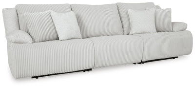 Top Tier 3-Piece Reclining Sectional Sofa in Alloy Velvet