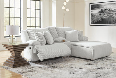 Top Tier 3-Piece RAF Reclining Sectional Sofa with Chaise in Alloy Velvet
