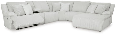 Top Tier 6-Piece Reclining Sectional with Chaise in Alloy Velvet