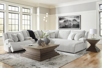 Top Tier 6-Piece Reclining Sectional with Chaise in Alloy Velvet