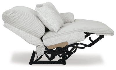 Top Tier 4-Piece LAF Chaise Reclining Sectional in Alloy Velvet