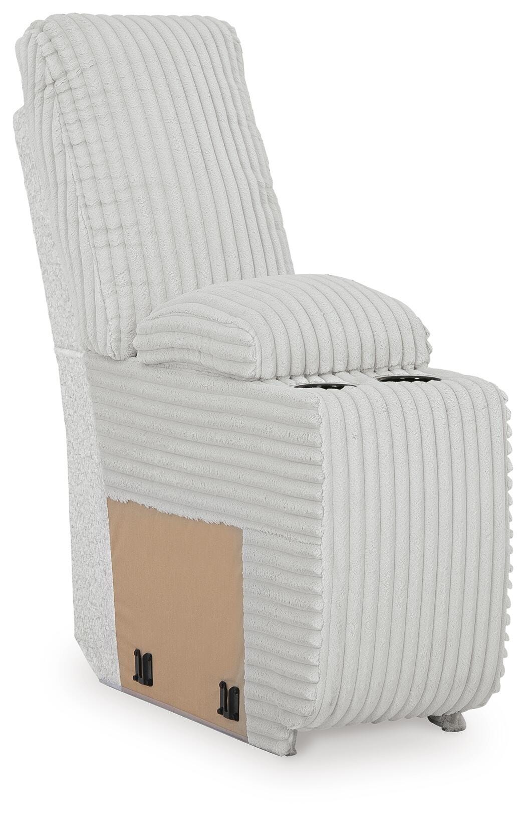 Top Tier 4-Piece LAF Chaise Reclining Sectional in Alloy Velvet