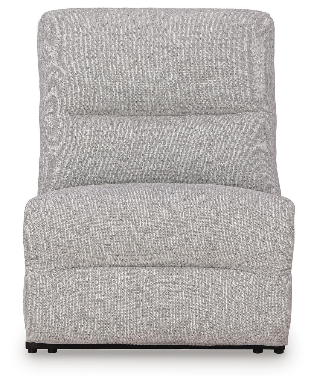 Acklen Place 5-Piece Power Reclining Sectional in Pewter Performance Fabric and Next-Gen Nuvella