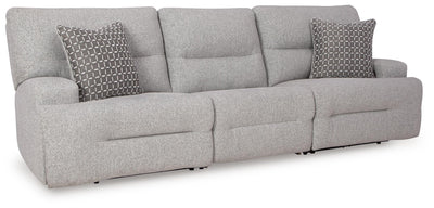 Acklen Place 3-Piece Power Reclining Sectional Sofa in Pewter