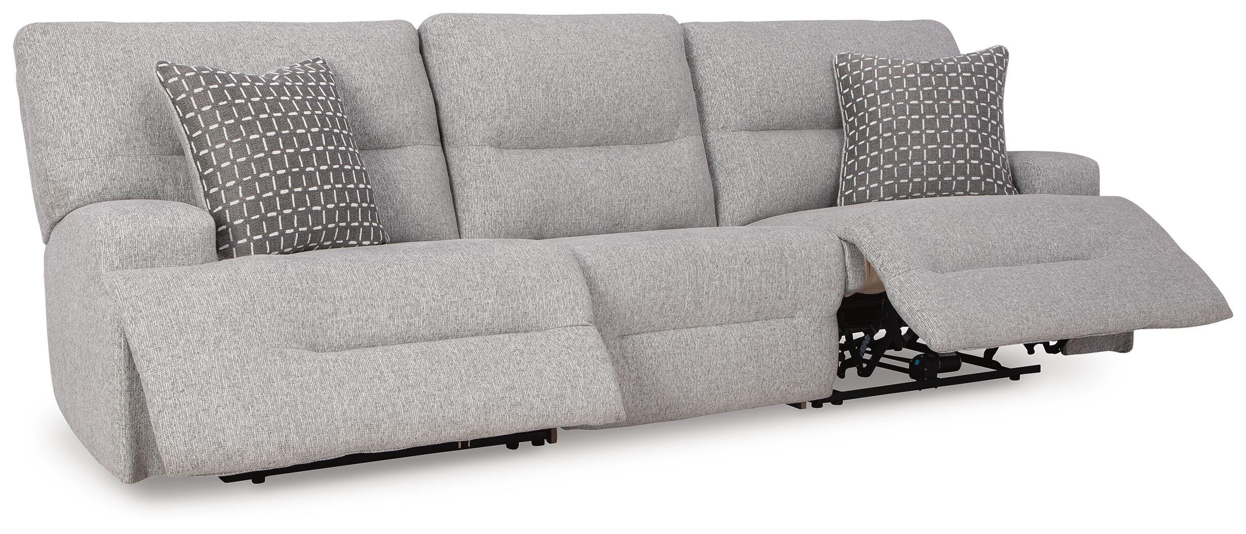 Acklen Place 3-Piece Power Reclining Sectional Sofa in Pewter