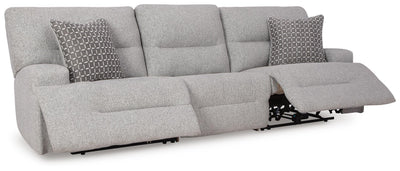 Acklen Place 3-Piece Power Reclining Sectional Sofa in Pewter