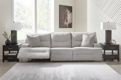 Acklen Place 3-Piece Power Reclining Sectional Sofa in Pewter