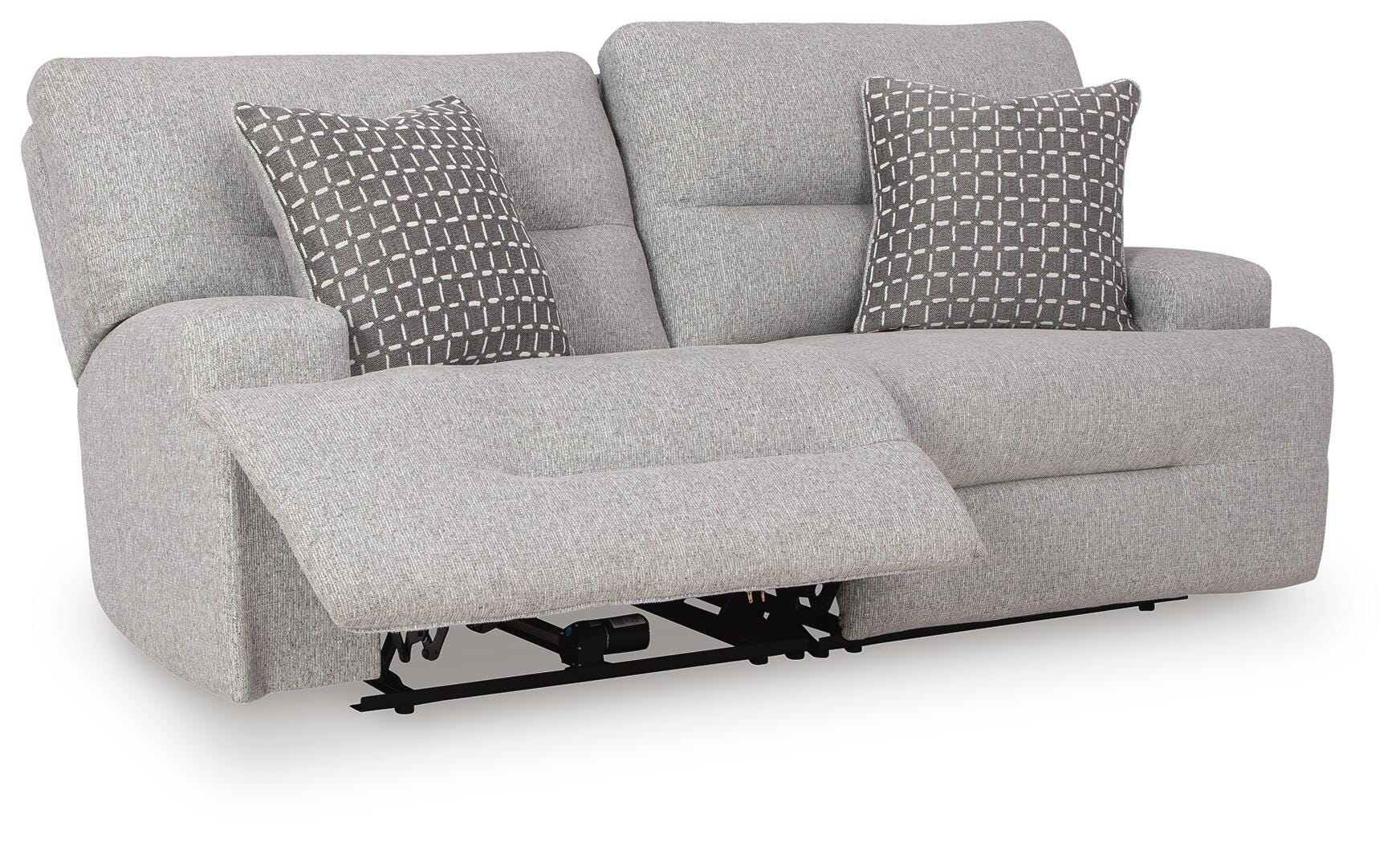 Acklen Place 2-Piece Power Reclining Sectional Loveseat in Pewter