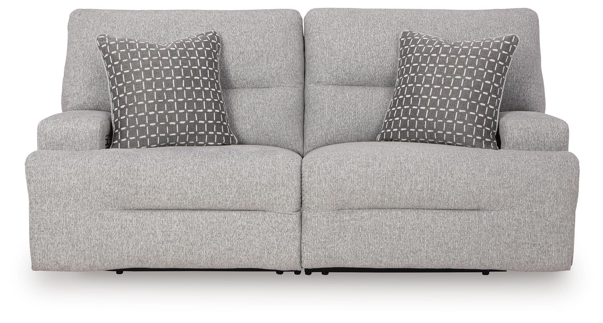 Acklen Place 2-Piece Power Reclining Sectional Loveseat in Pewter