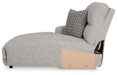 Acklen Place 3-Piece Power Reclining Sectional with LAF Chaise in Pewter Performance Fabric and Next-Gen Nuvella