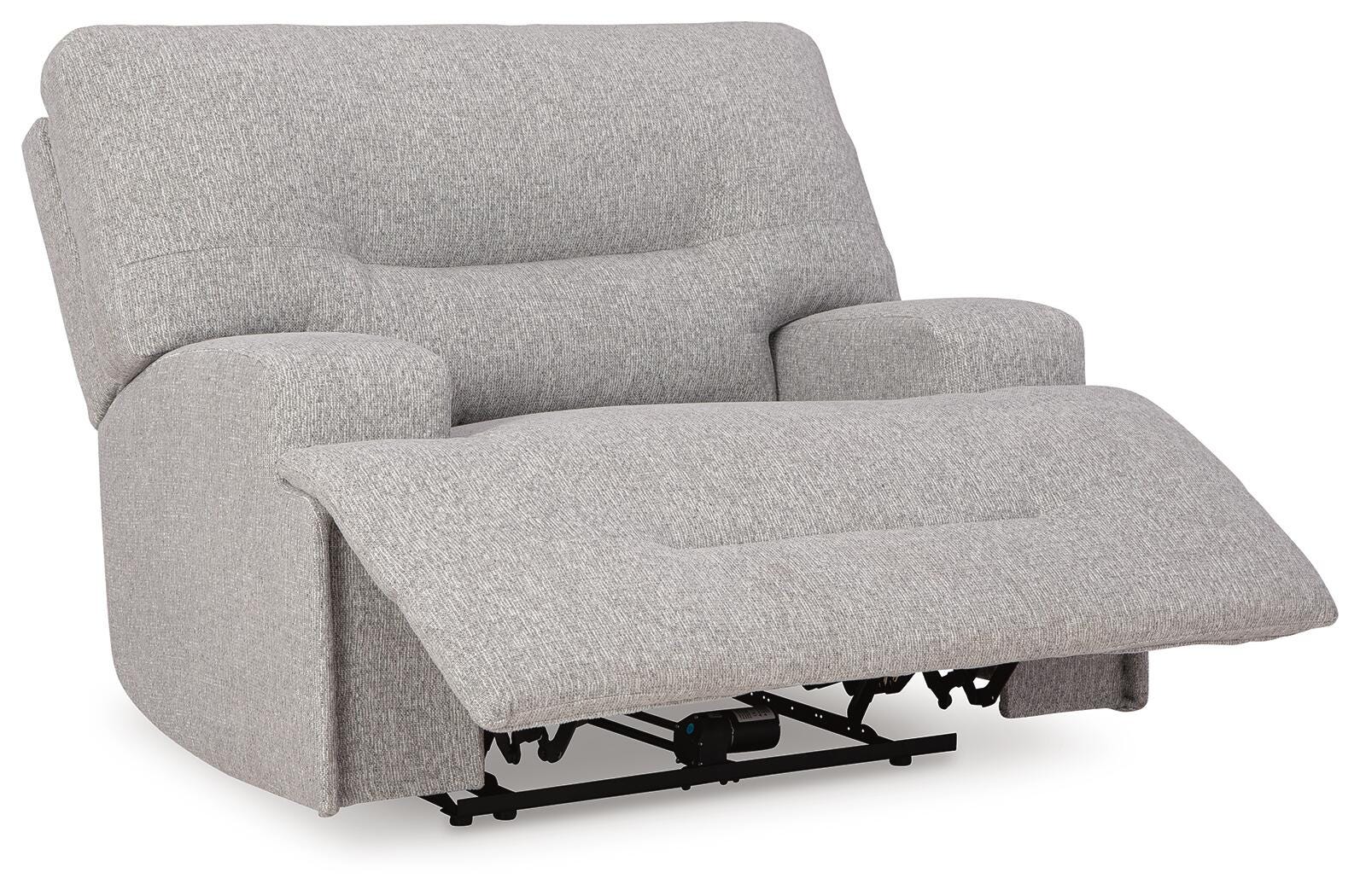 Acklen Place 6-Piece Power Reclining Sectional and Power Recliner in Pewter