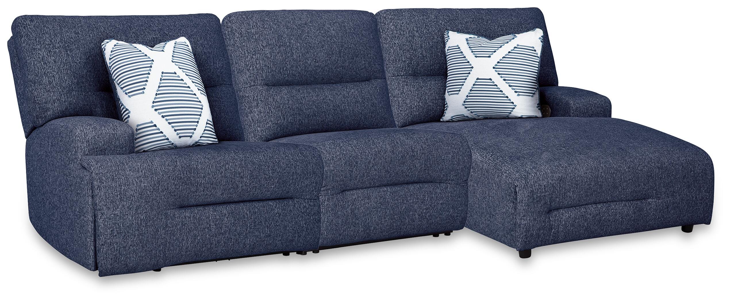 Acklen Place 3-Piece Power Reclining Sectional in Navy