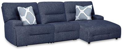 Acklen Place 3-Piece Power Reclining Sectional in Navy