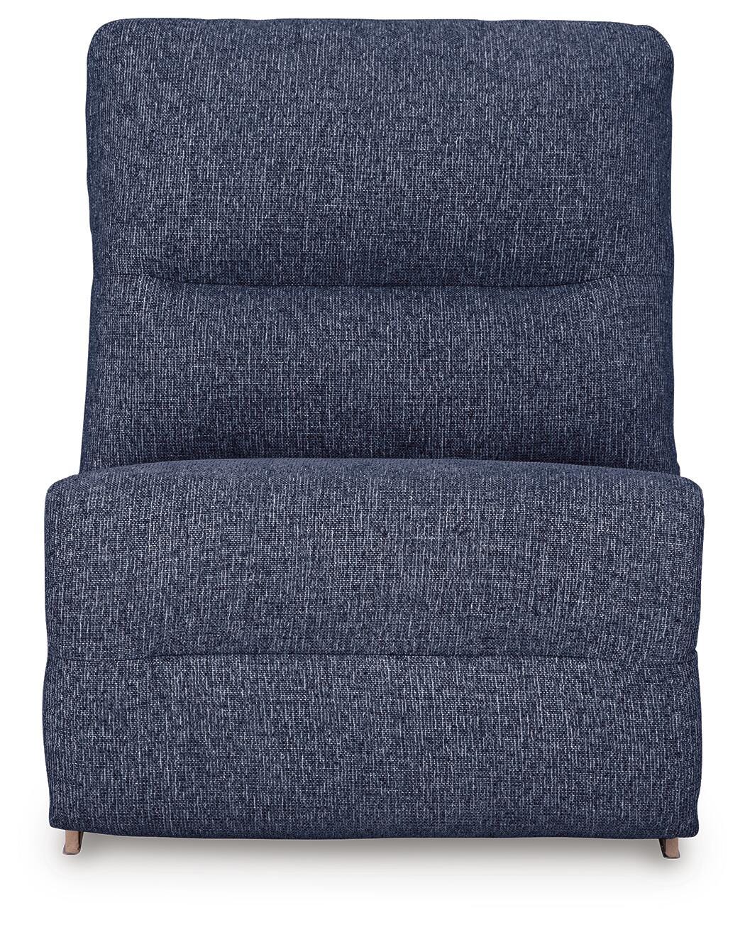 Acklen Place 5-Piece Power Reclining Sectional in Navy Performance Fabric and Next-Gen Nuvella