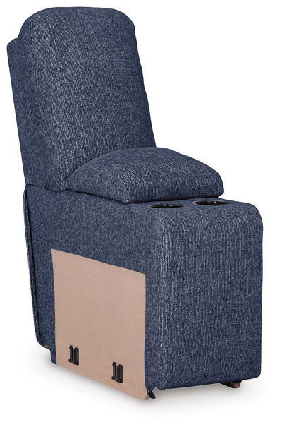 Acklen Place 6-Piece LAF Chaise Power Reclining Sectional in Navy Performance Fabric and Next-Gen Nuvella