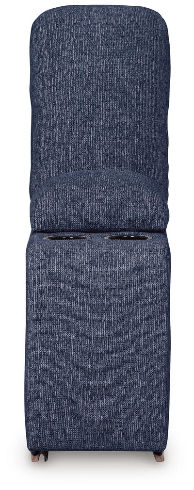 Acklen Place 3-Piece LAF Chaise Power Reclining Sectional Sofa in Navy Performance Fabric and Next-Gen Nuvella