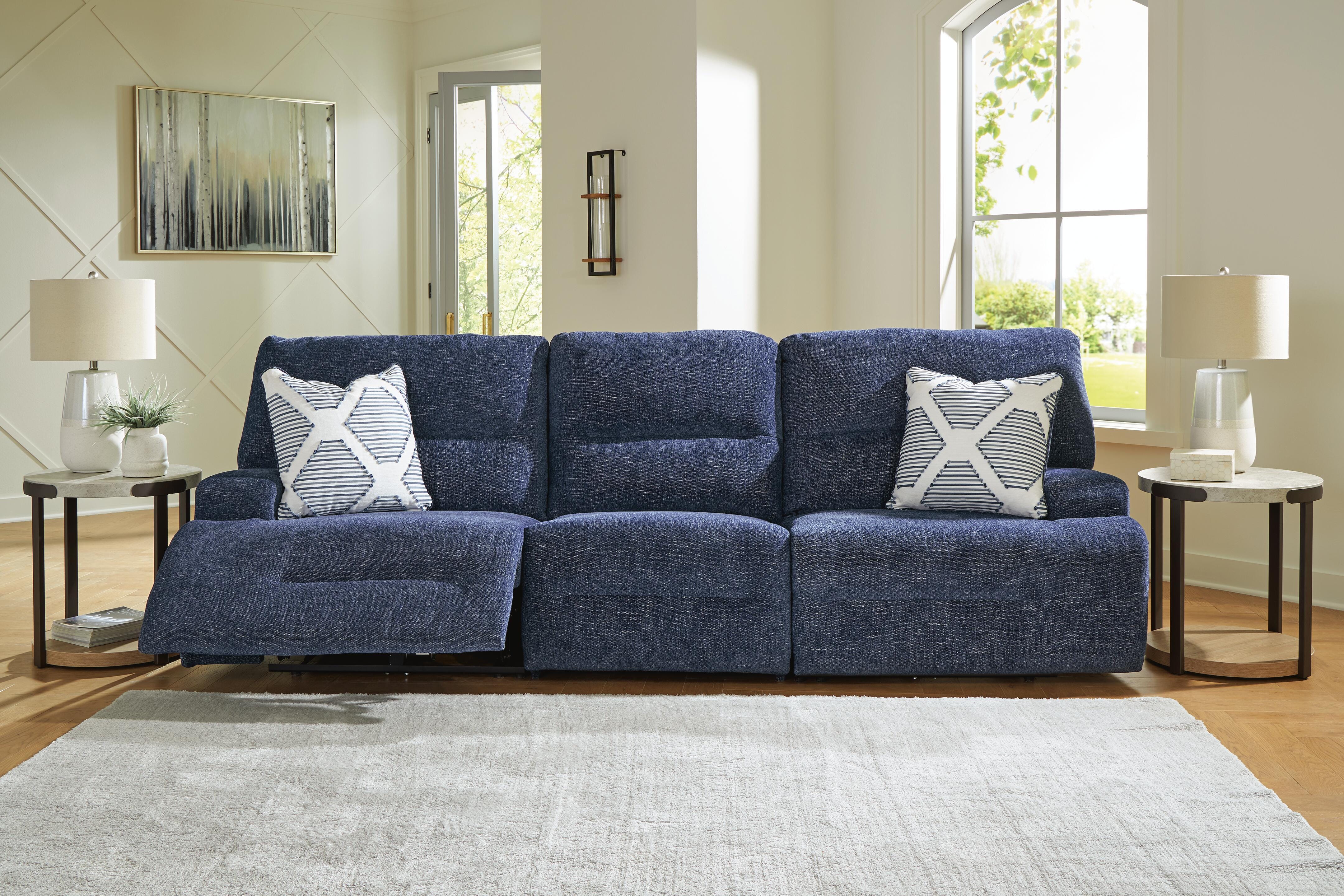 Acklen Place 3-Piece Power Reclining Sectional Sofa in Navy