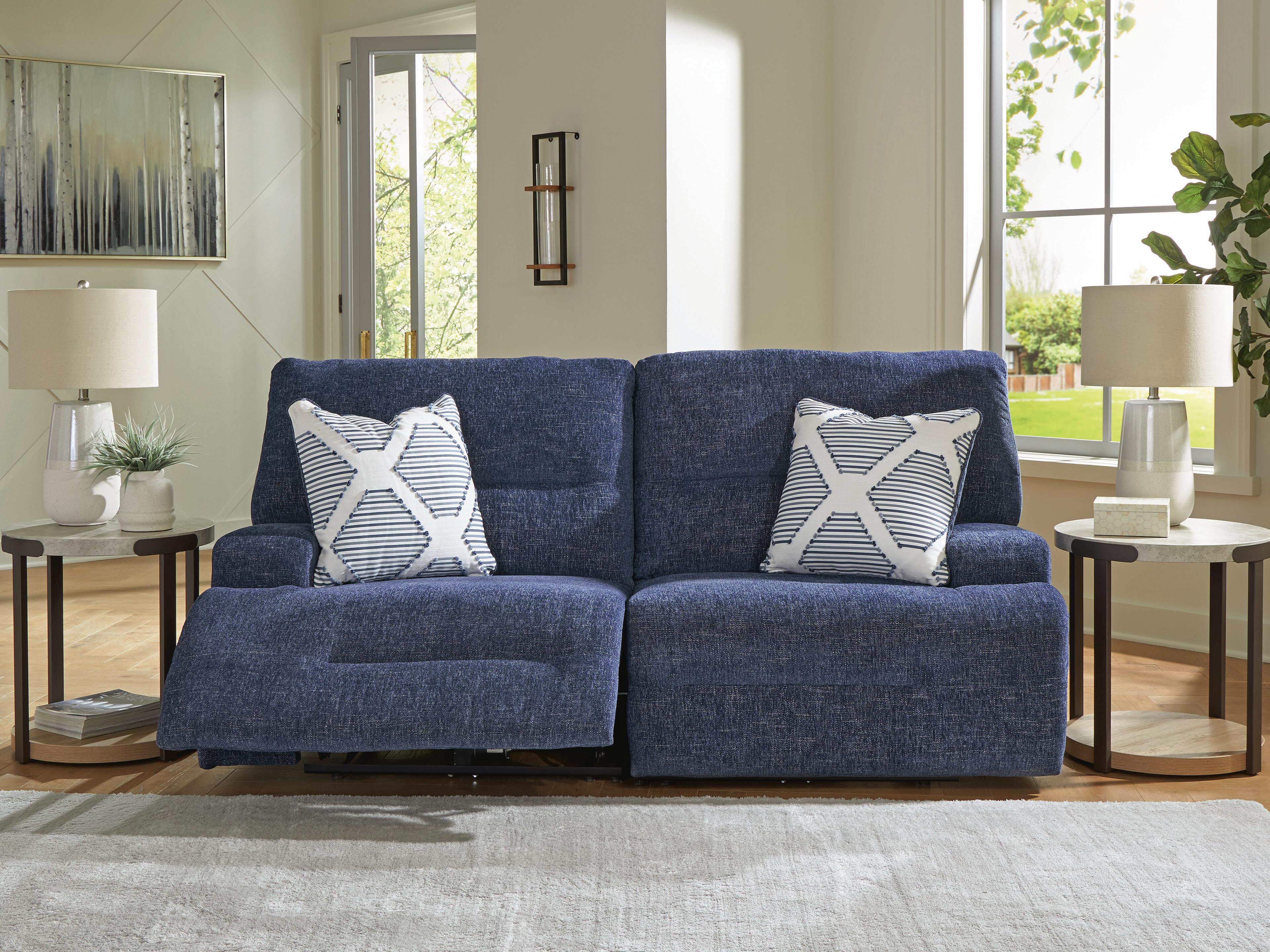 Acklen Place 2-Piece Power Reclining Sectional in Navy