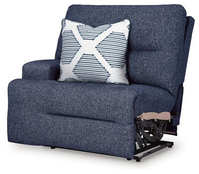 Acklen Place 2-Piece Sectional and Oversized Recliner in Navy