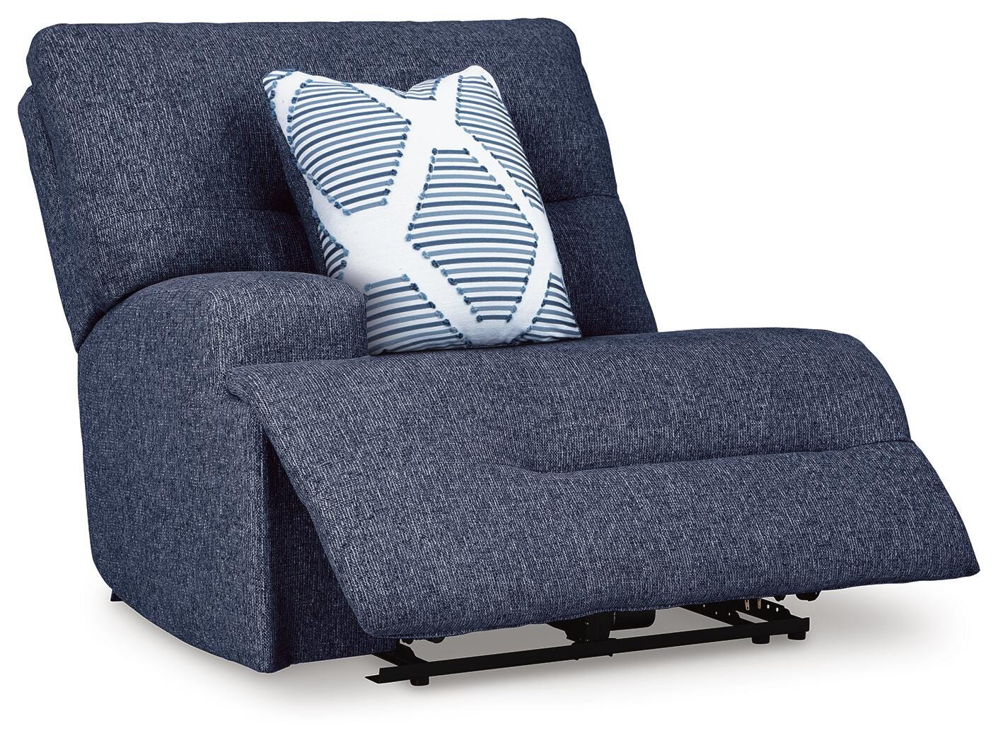 Acklen Place 2-Piece Sectional and Oversized Recliner in Navy