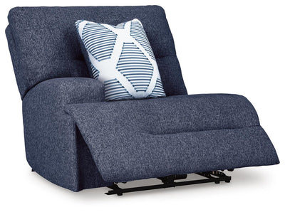 Acklen Place 2-Piece Sectional and Oversized Recliner in Navy