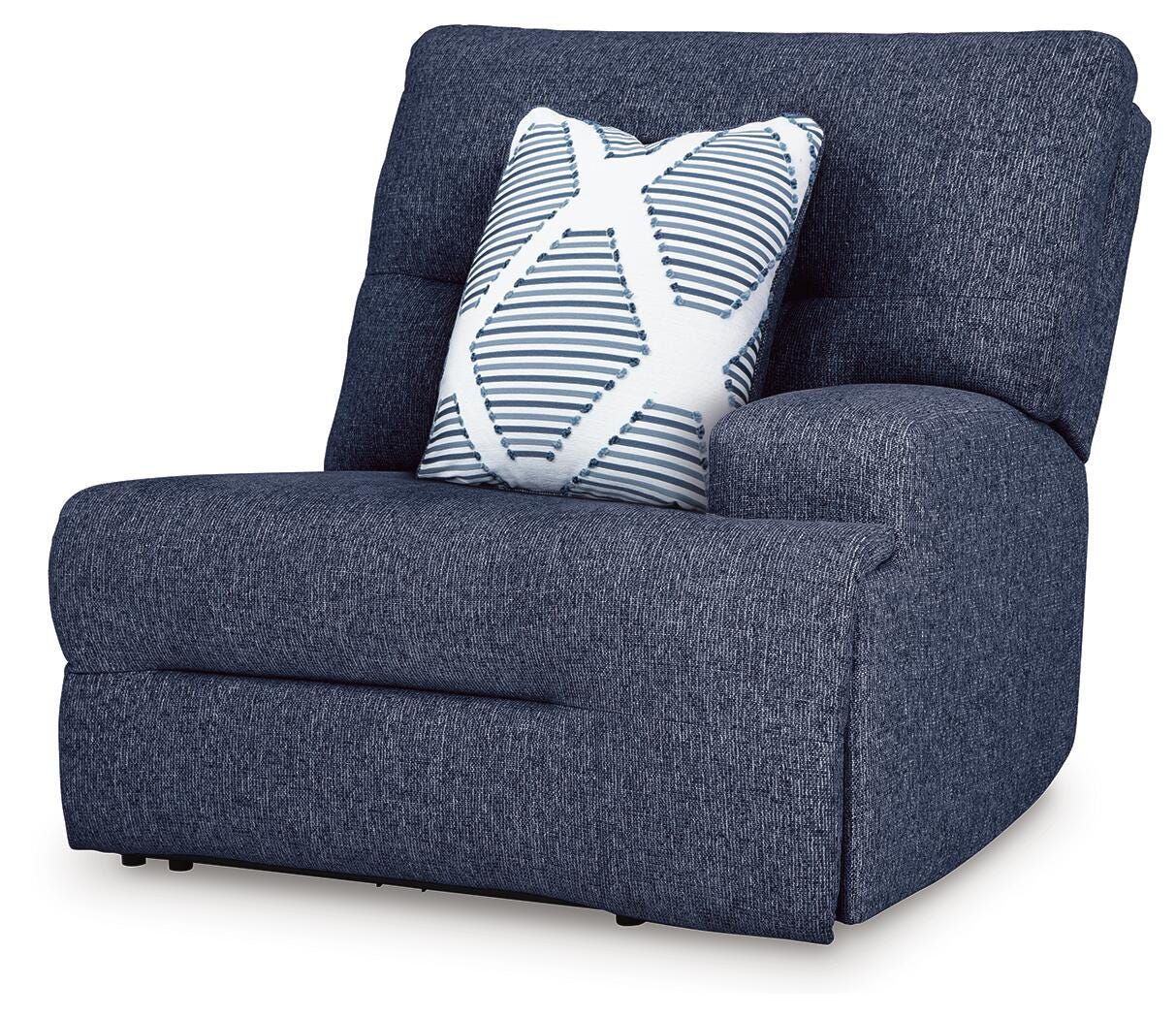 Acklen Place 6-Piece LAF Chaise Power Reclining Sectional in Navy Performance Fabric and Next-Gen Nuvella