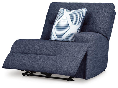 Acklen Place 2-Piece Sectional and Oversized Recliner in Navy