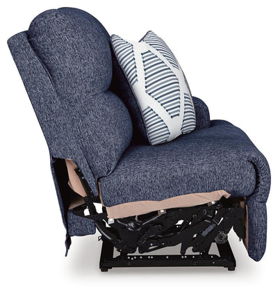 Acklen Place 2-Piece Sectional and Oversized Recliner in Navy