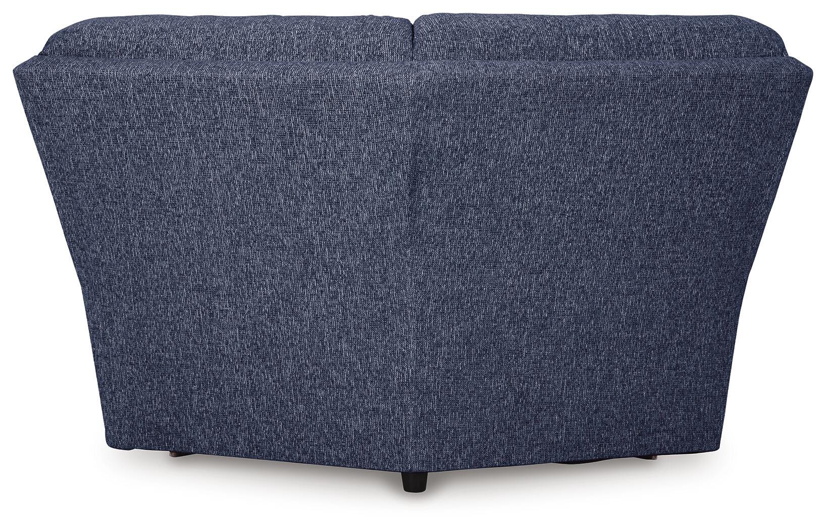 Acklen Place 6-Piece LAF Chaise Power Reclining Sectional in Navy Performance Fabric and Next-Gen Nuvella
