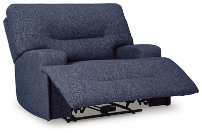 Acklen Place 2-Piece Sectional and Oversized Recliner in Navy