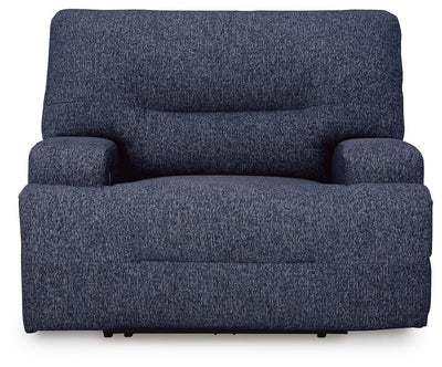 Acklen Place 2-Piece Sectional and Oversized Recliner in Navy