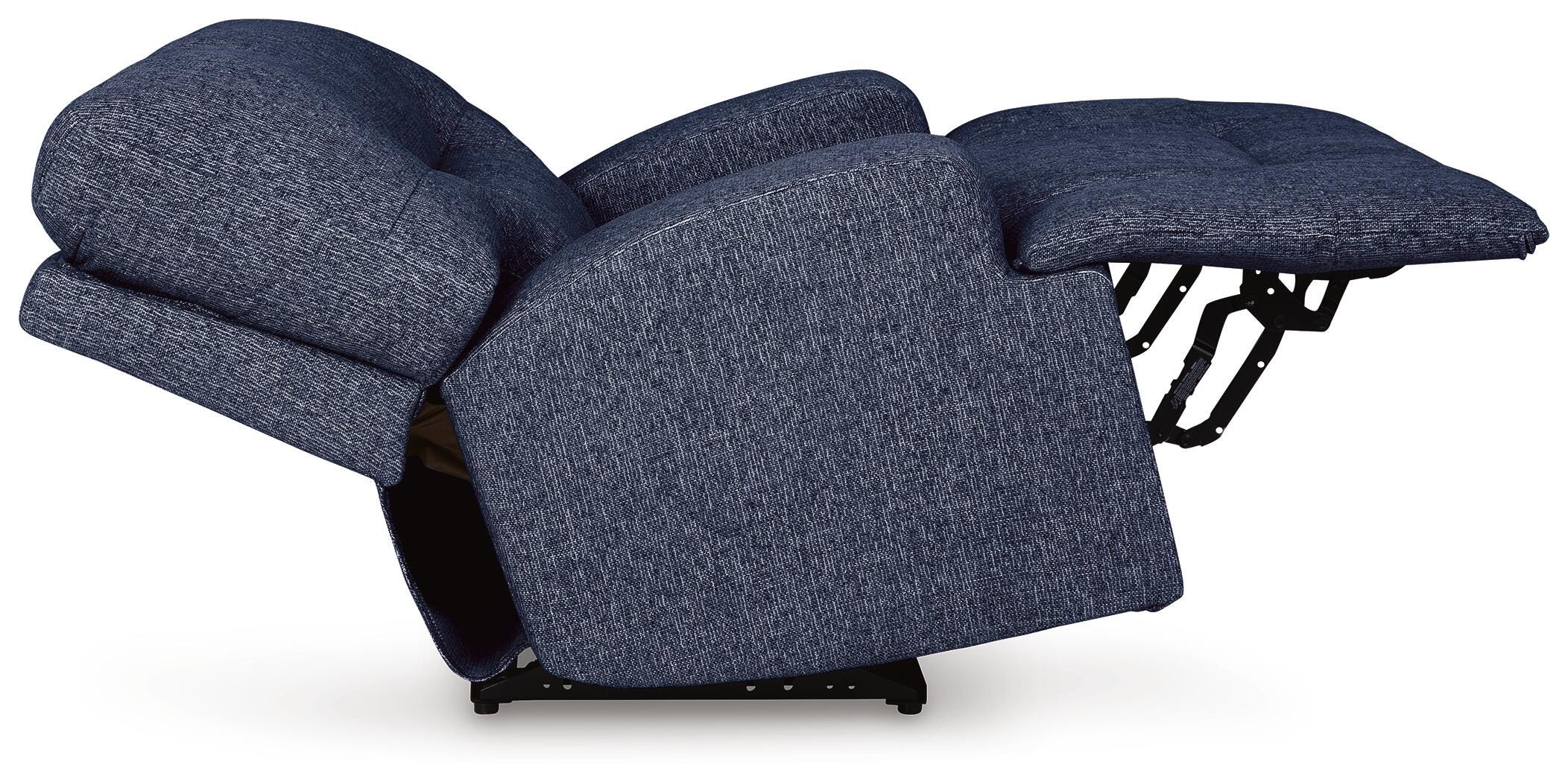 Acklen Place 2-Piece Sectional and Oversized Recliner in Navy