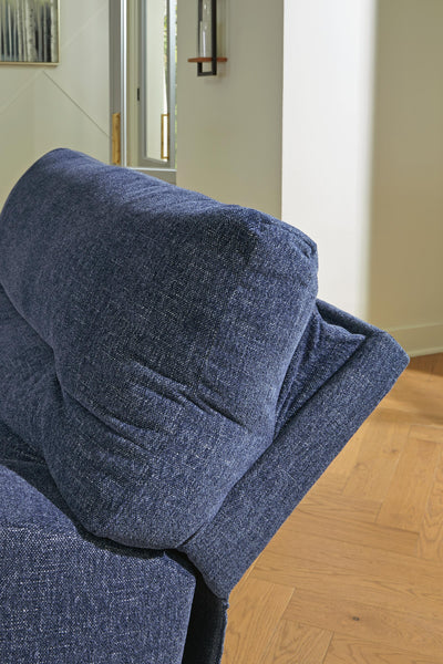 Acklen Place 5-Piece Power Reclining Sectional in Navy Performance Fabric and Next-Gen Nuvella