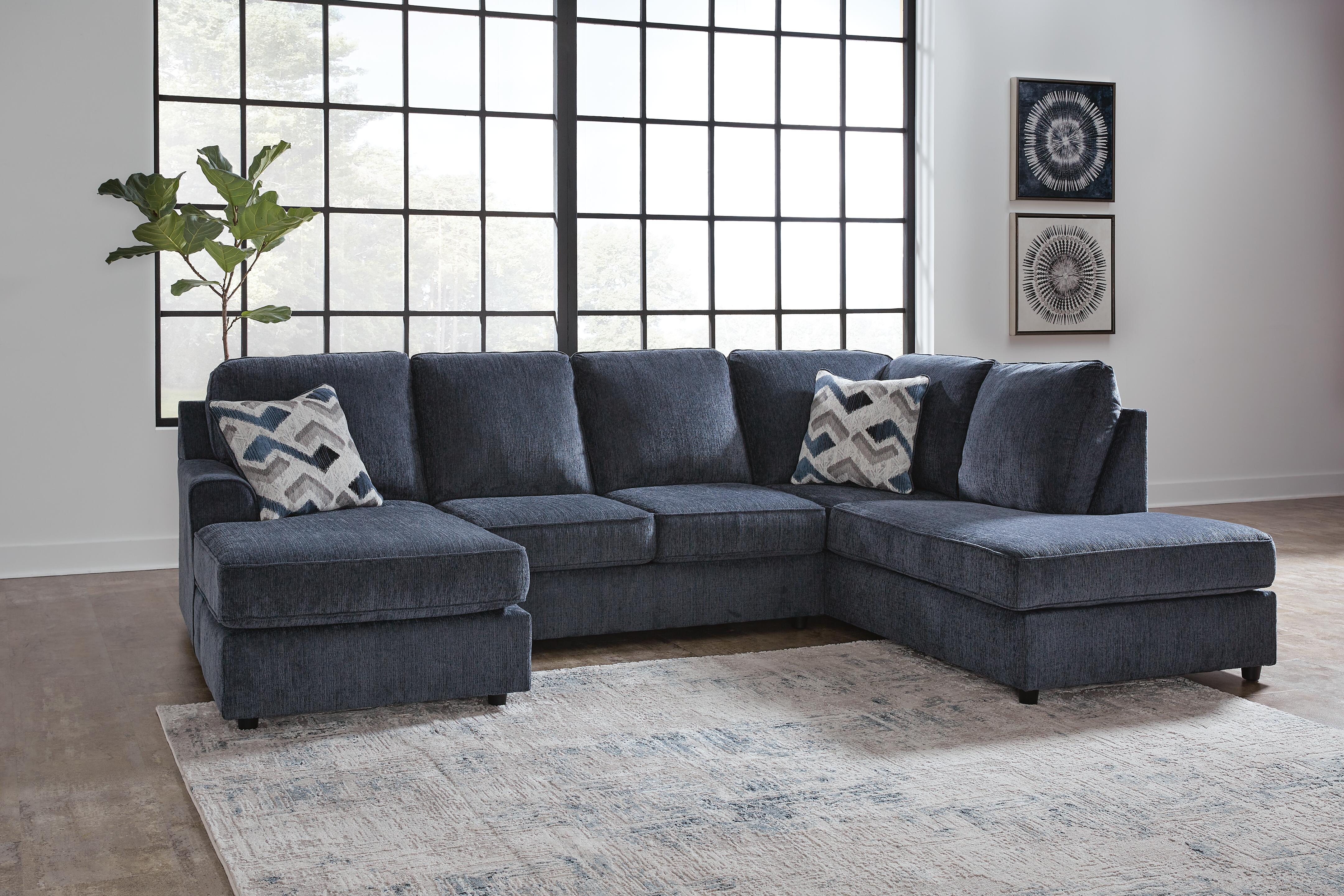 Albar Place 2-Piece LAF Sectional in Cobalt Chenille