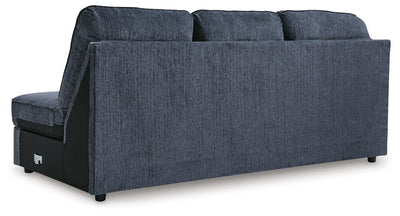 Albar Place 2-Piece Sectional and Ottoman in Cobalt