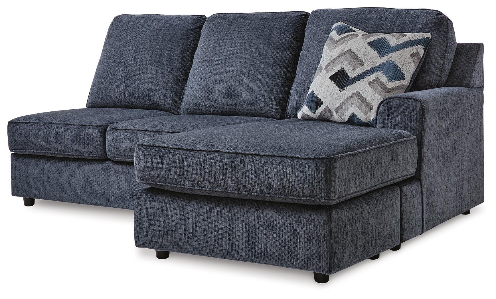 Albar Place 2-Piece RAF Sectional in Cobalt Chenille