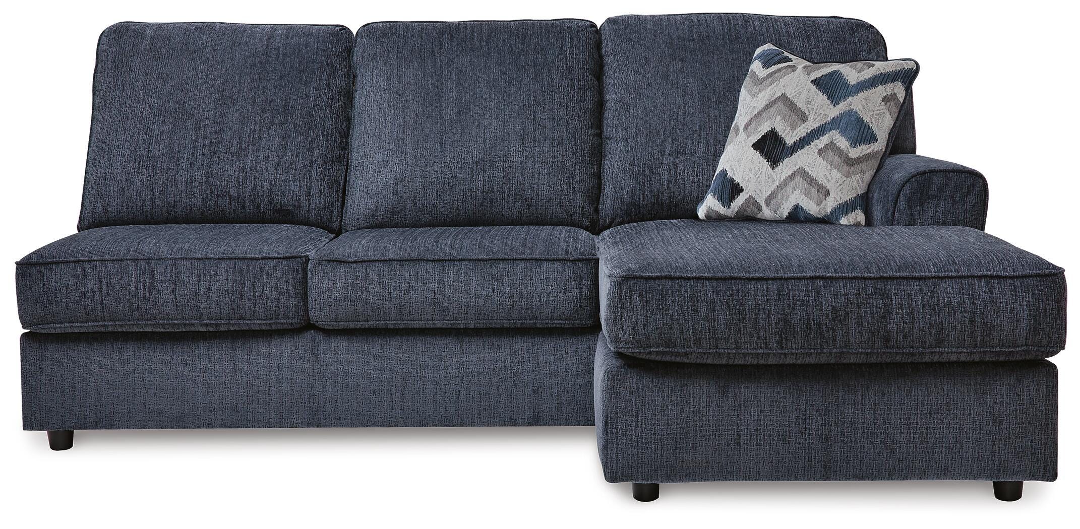 Albar Place 2-Piece RAF Sectional in Cobalt Chenille