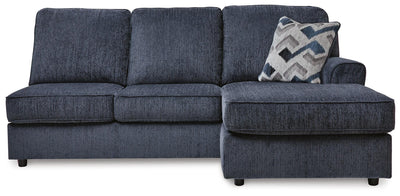 Albar Place 2-Piece RAF Sectional in Cobalt Chenille