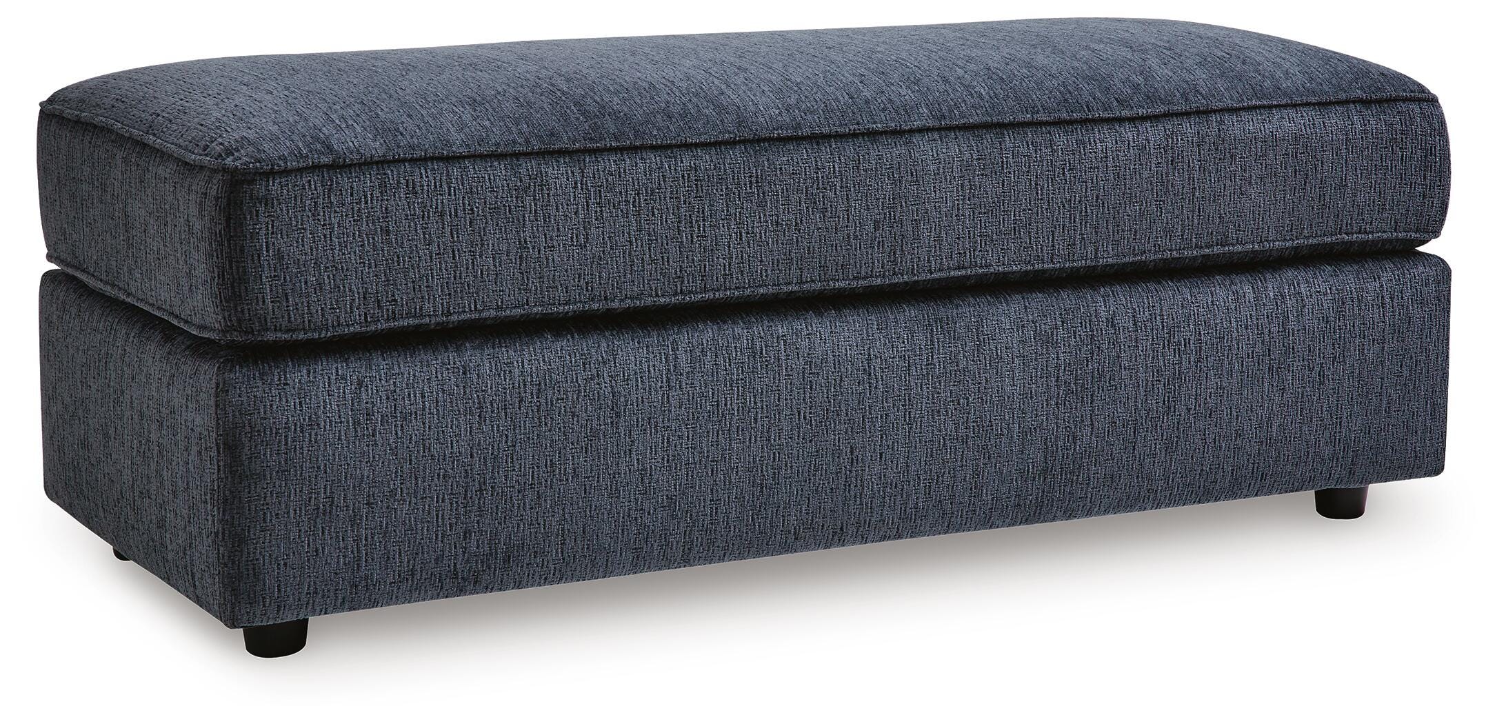 Albar Place Oversized Accent Ottoman in Cobalt Chenille