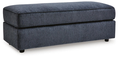 Albar Place Oversized Accent Ottoman in Cobalt Chenille