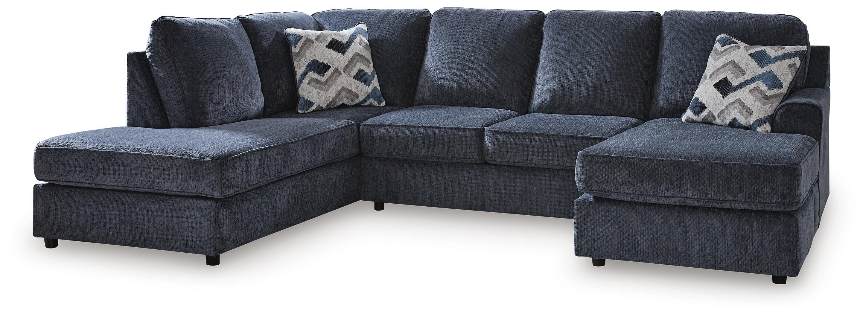Albar Place 2-Piece RAF Sectional in Cobalt Chenille