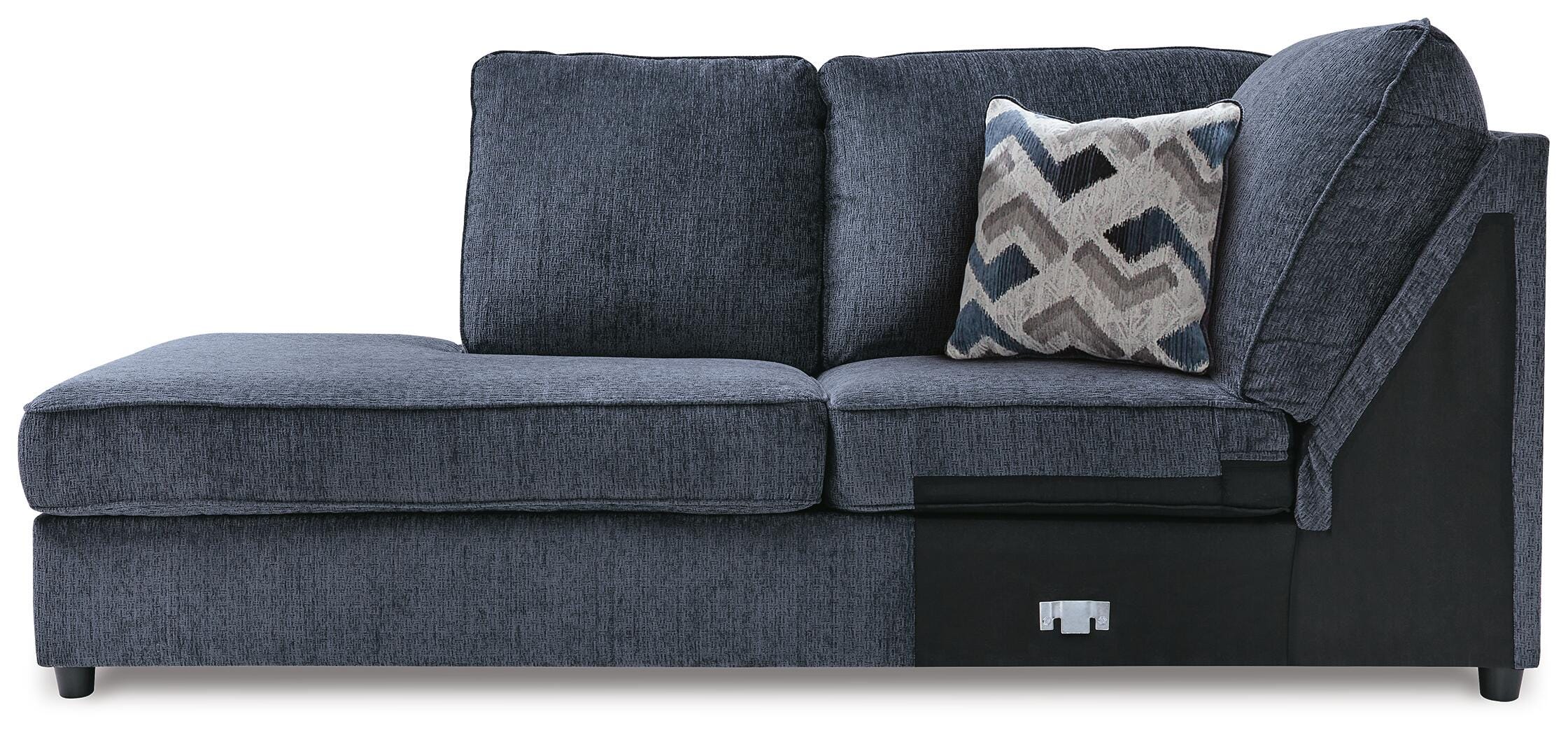 Albar Place 2-Piece RAF Sectional in Cobalt Chenille