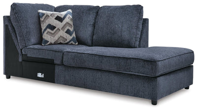 Albar Place 2-Piece Sectional and Ottoman in Cobalt
