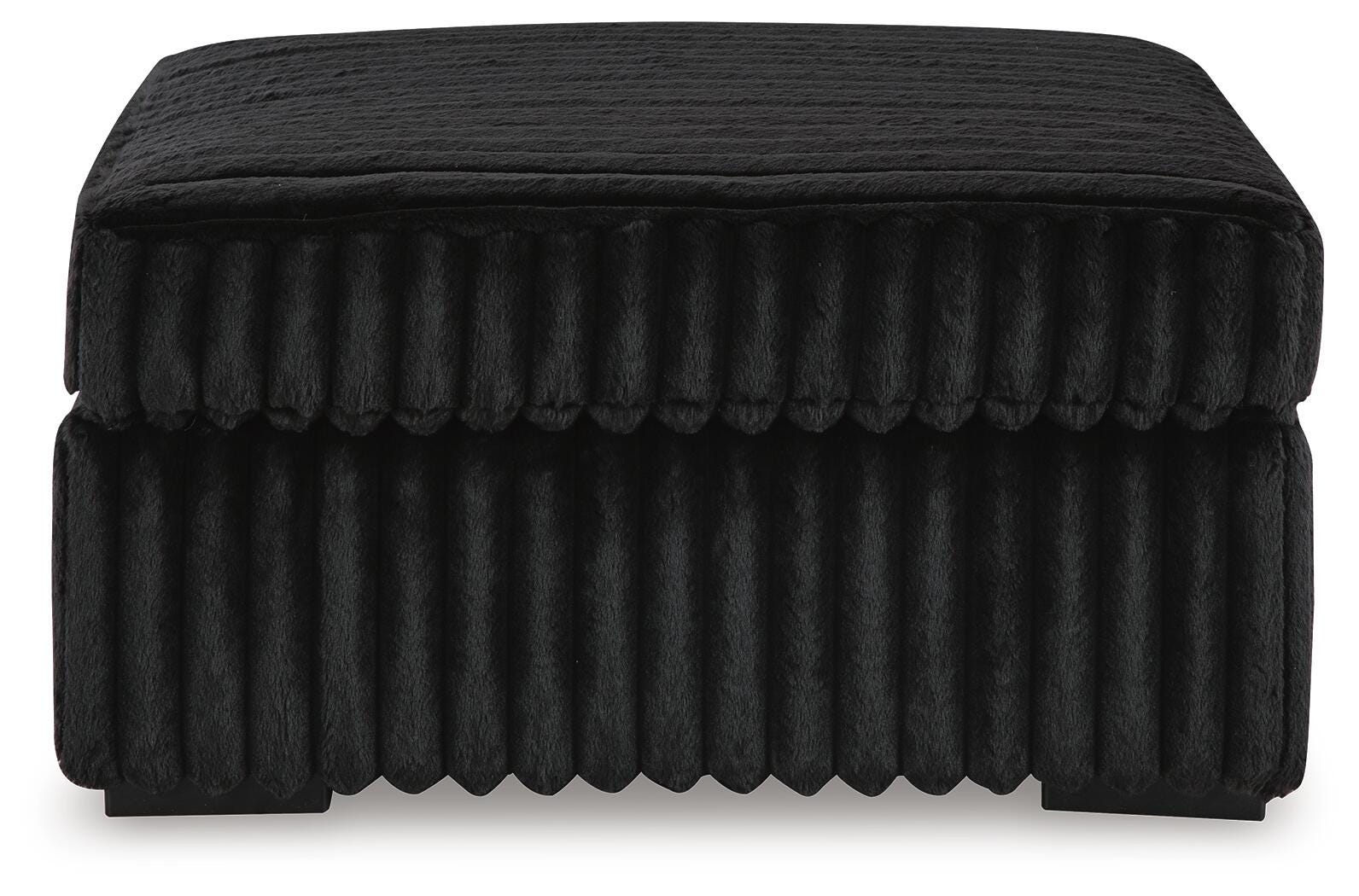 Midnight-Madness 2-Piece Sectional and Ottoman in Onyx